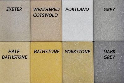 mexboro cast stone product colour samples
